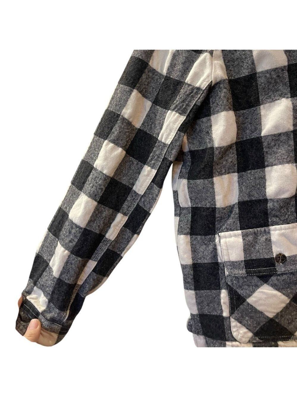 J. Crew Men’s Buffalo Plaid Wool Blend Long Sleeve Pullover Shirt Size Small - Picture 5 of 9